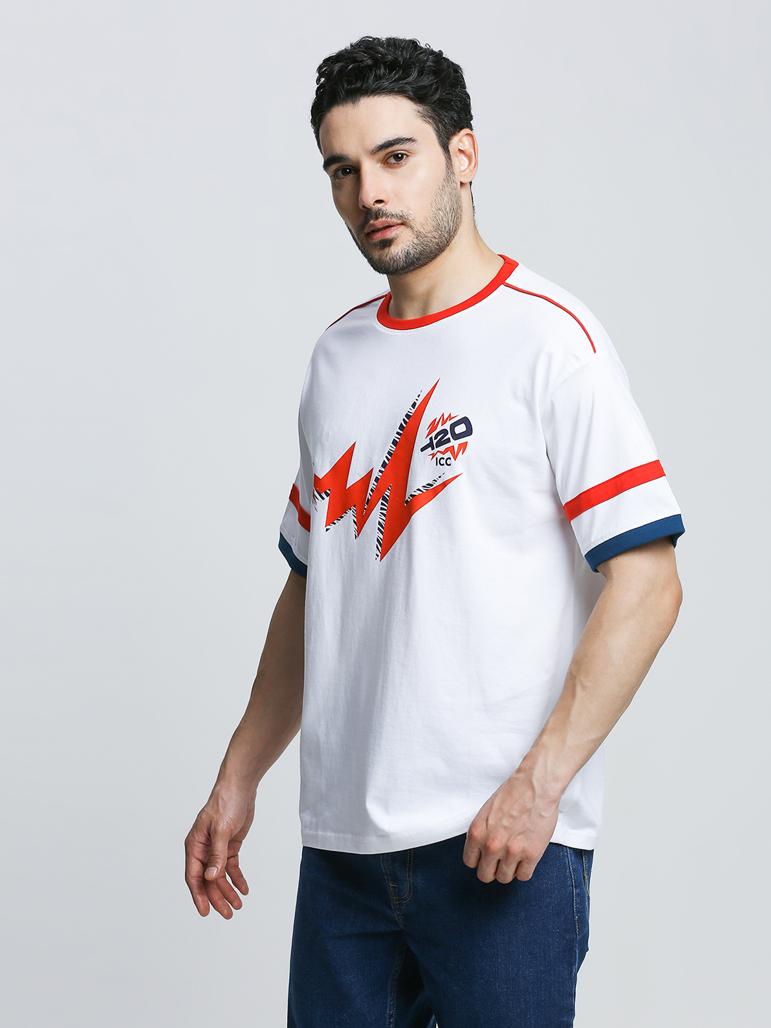 ICC WWC T20 ICC Women's T20 WC-24 White Graphic Printed Oversized T-Shirt (3)