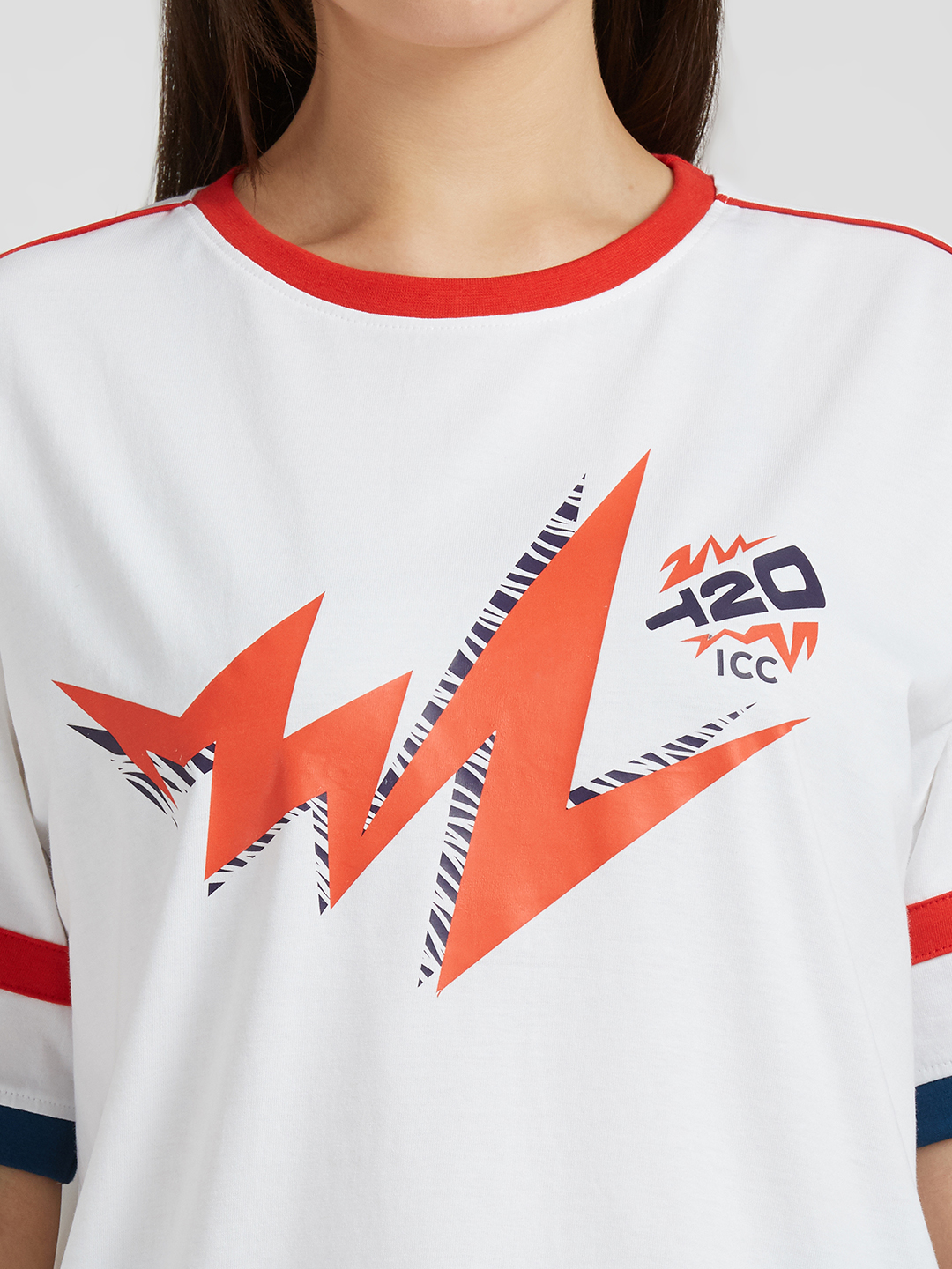 ICC WWC T20 ICC Women's T20 WC-24 White Graphic Printed Oversized T-Shirt (7)