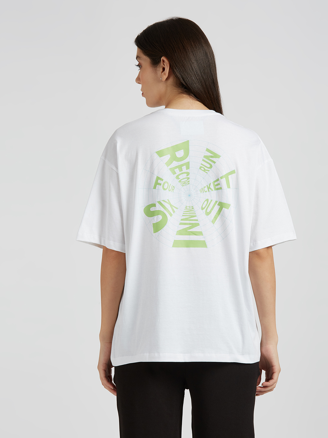 ICC WWC T20 ICC Women's T20 WC-24 White Typography Printed Oversized T-Shirt (5)
