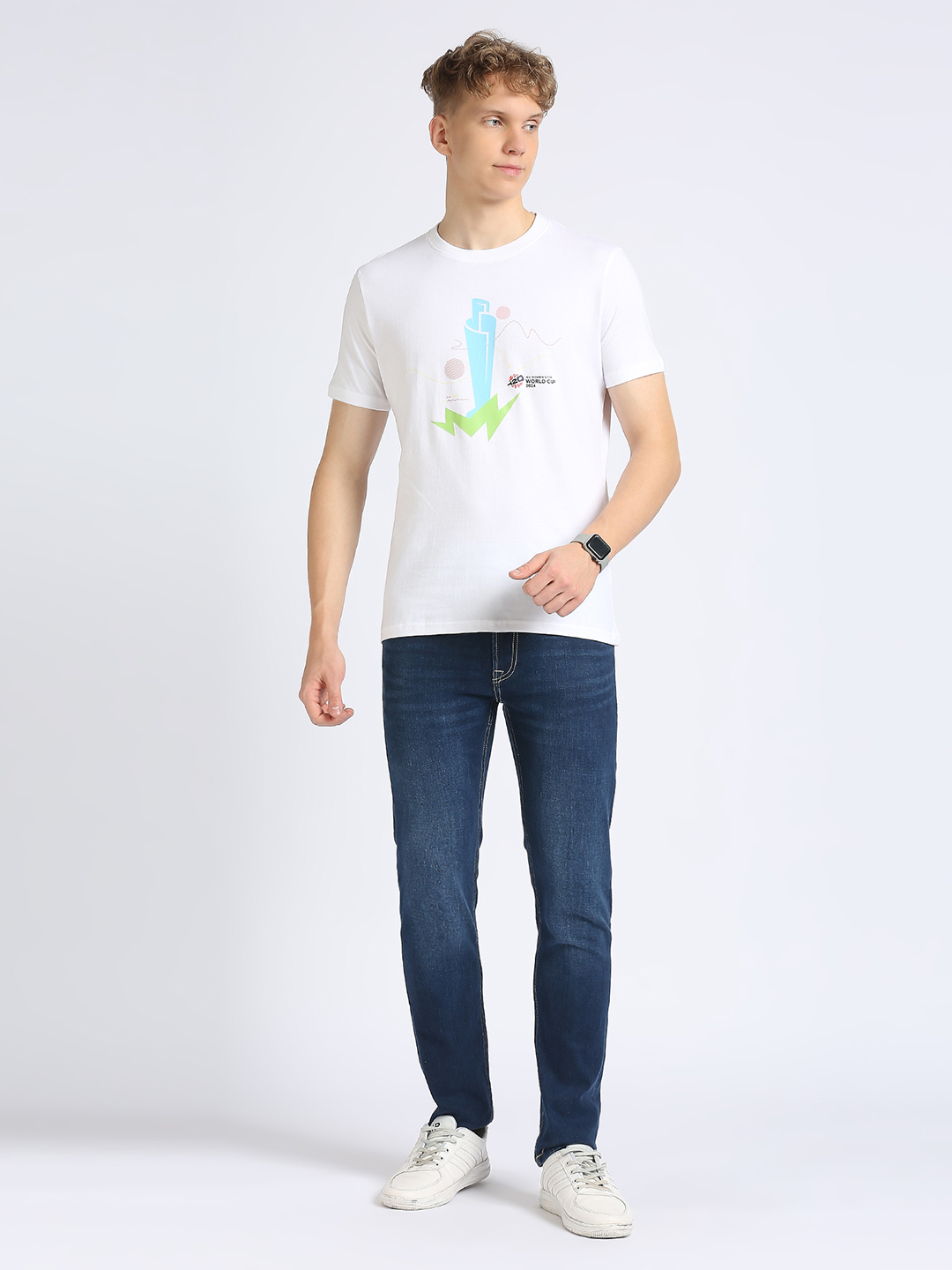 ICC WWC T20 ICC Women's T20 WC-24 White World Cup Printed Cotton T-Shirt (8)