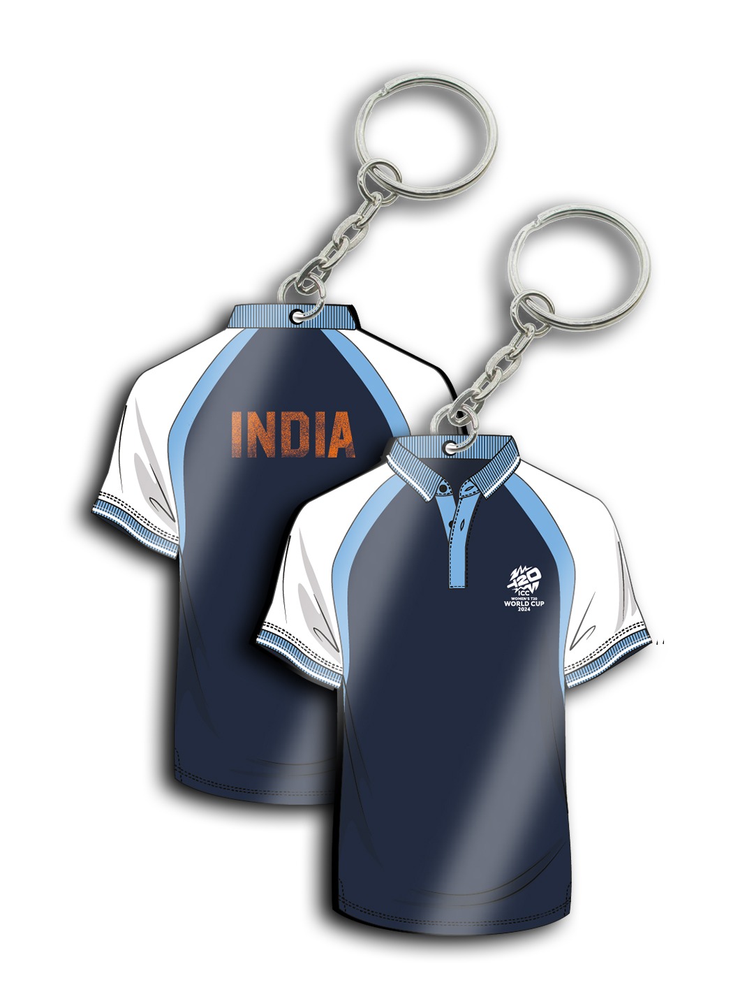 ICC WWC T20 ICC Women's T20 WC-24 Wooden Keychain-Pack of 1 (3)