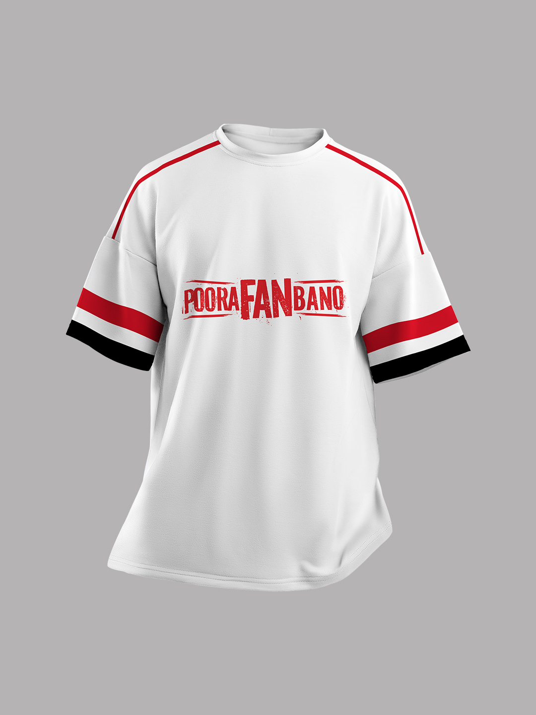 ICC WWC T20 #PooraFanBano Oversized Typography Unisex Cotton T-Shirt (1)