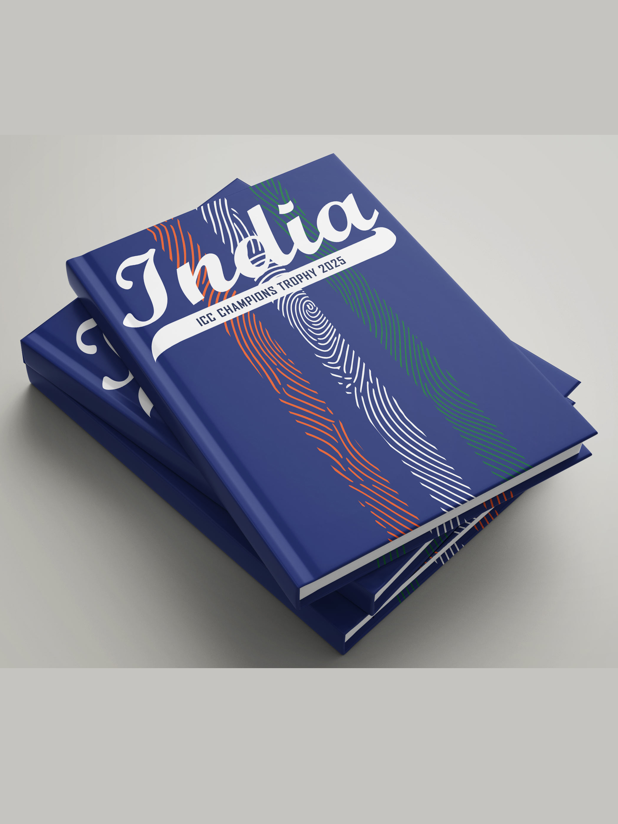 India ICC Champions Trophy 2025 - Hardbound Cover, A5 Ruled 100 Pages, Easy to Carry, Notebook for Home, Office, Travel  (2)