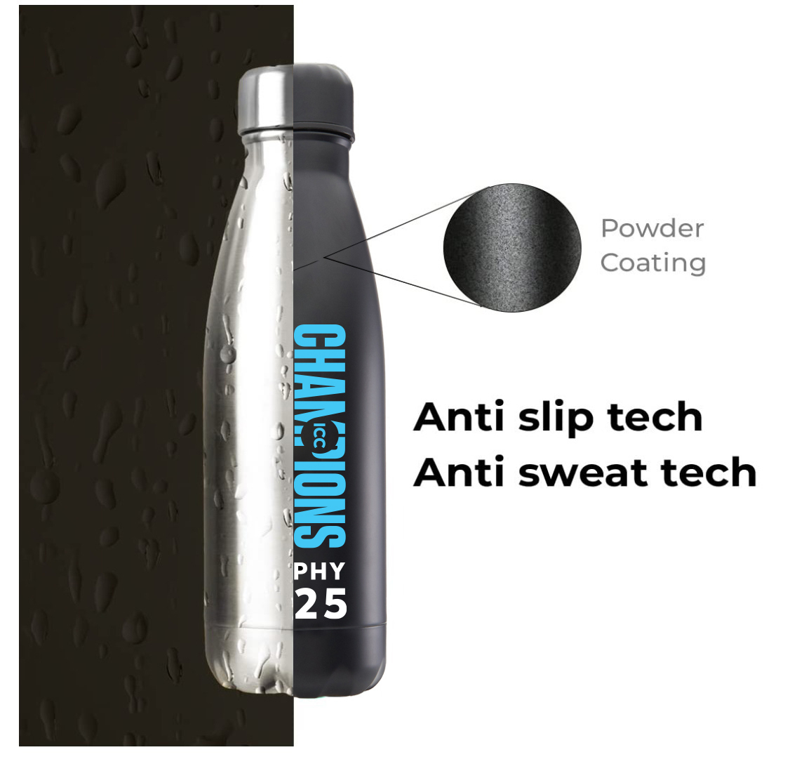 India ICC Champions Trophy 2025 - Double Walled, Vacuum Insulated, Thermosteel Hot and Cold, Rust Proof, Leak-Proof, Sta (4)