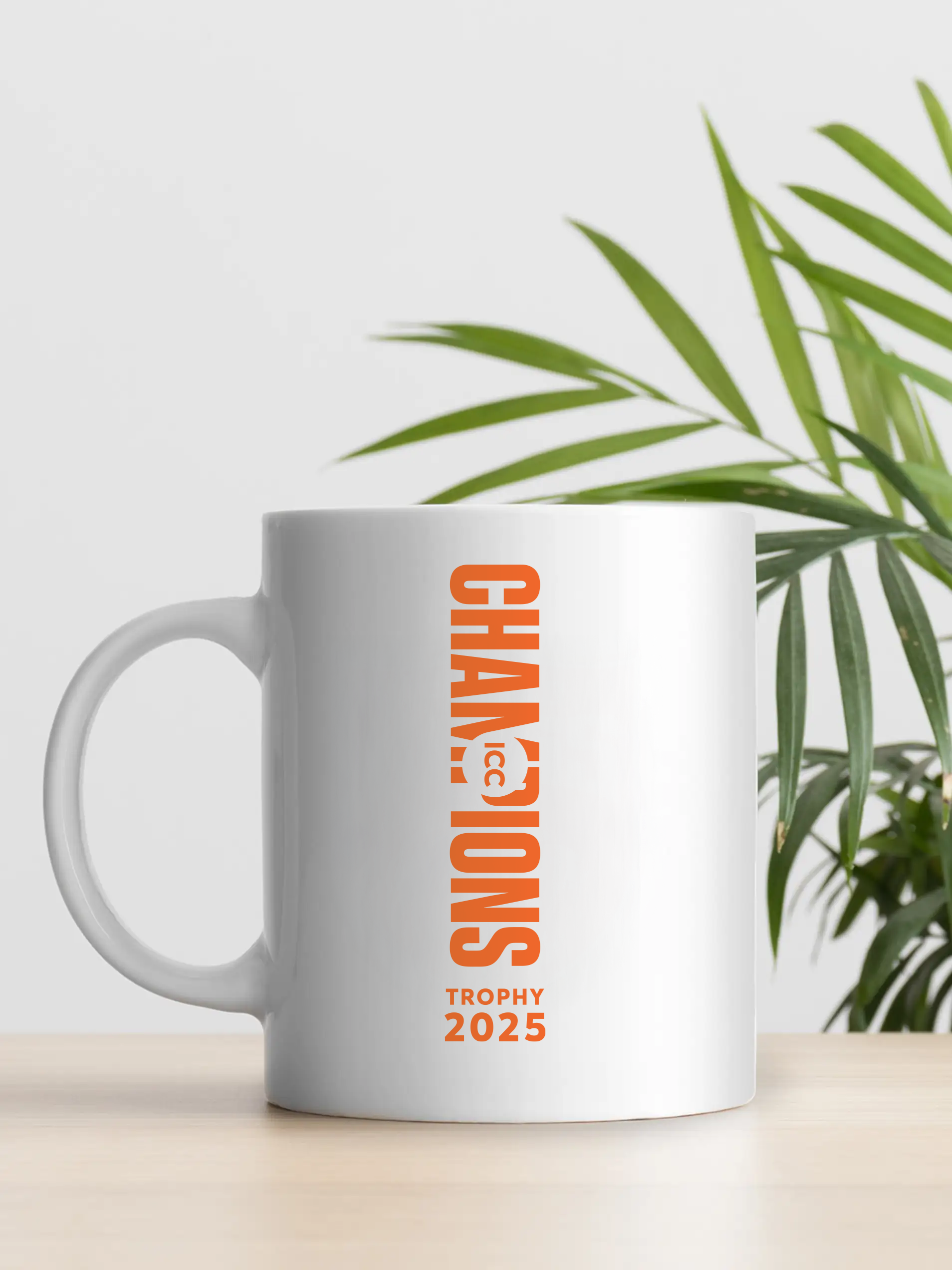 ICC Champions 2025 - India India Champions Ceramic Tea and Coffee Mug - ICC Champions Trophy 2025 (325 ml, White) - Pack (2)