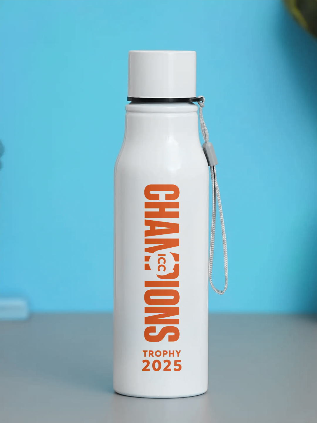 ICC Champions 2025 - India India Champions Stainless Steel Bottle - ICC Champions Trophy 2025 (750 ml, White) (2)