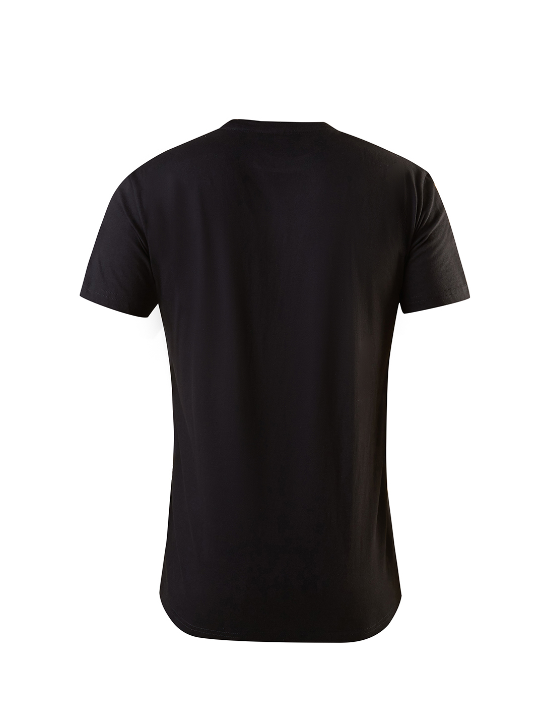 India ICC Champions Trophy 2025 Men Black and Orange Graphic Printed Half Sleeves Round Neck Cotton T-Shirt (7)