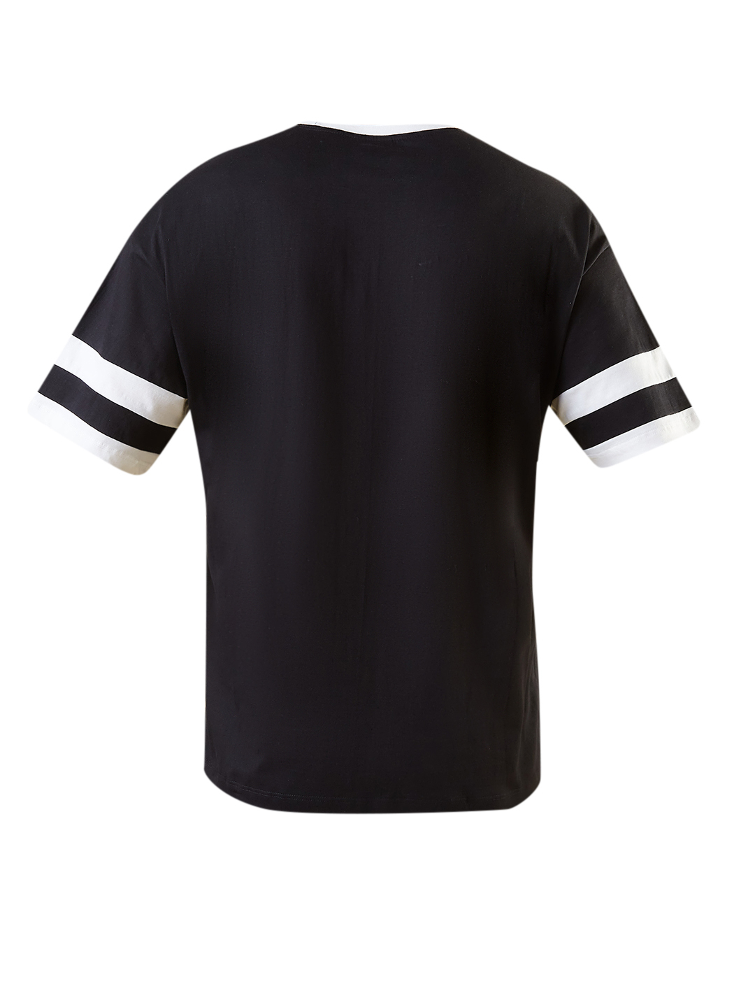 India ICC Champions Trophy 2025 Men Black Typography Printed Half Sleeves Round Neck Cotton Oversized T-shirt (7)