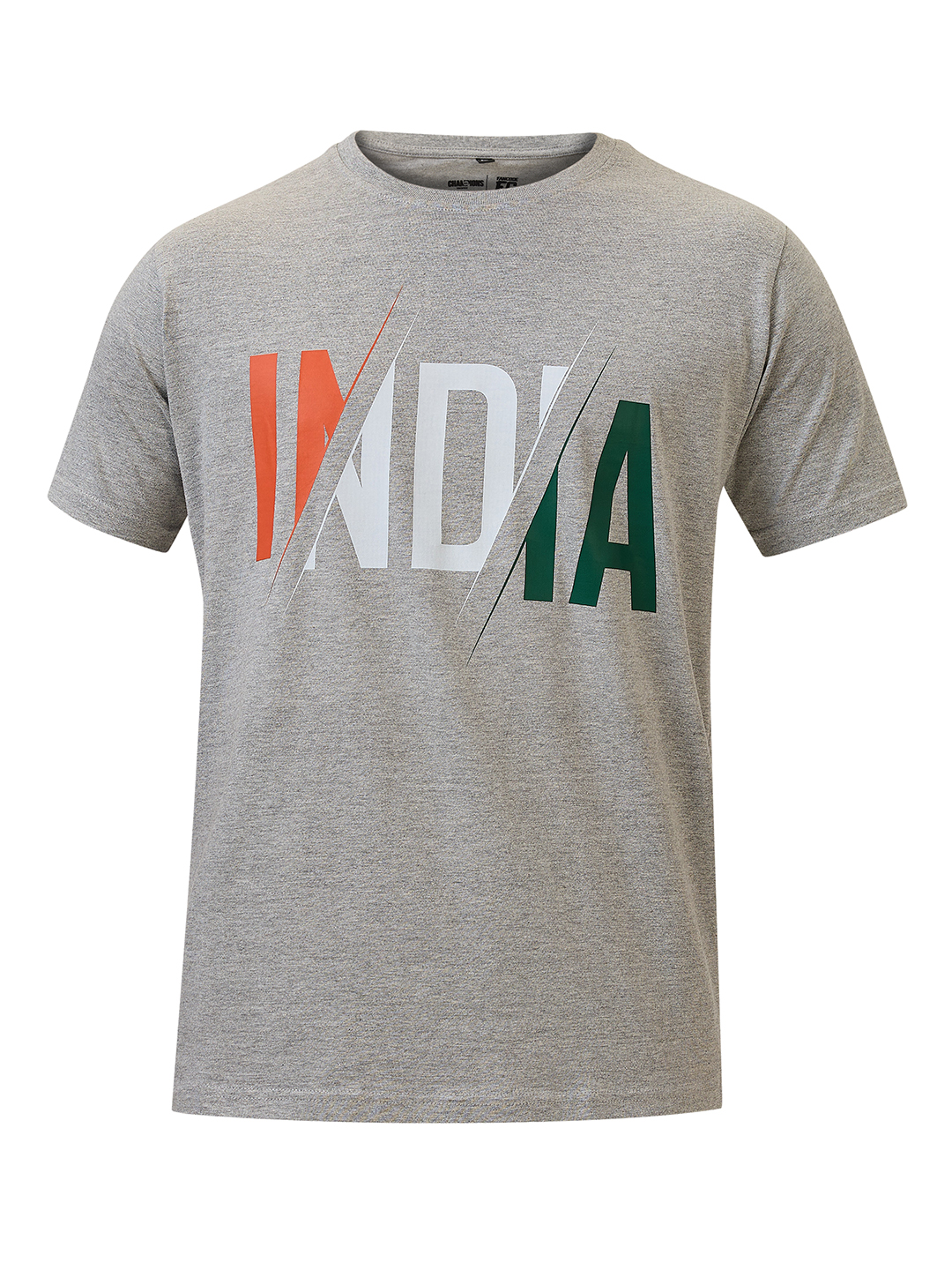 India ICC Champions Trophy 2025 Men Grey Graphic Printed Half Sleeves Round Neck Cotton T-Shirt (6)