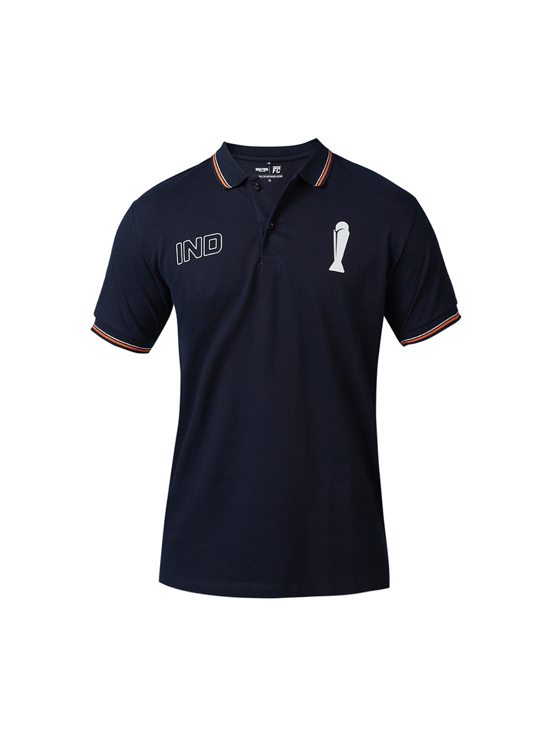 India ICC Champions Trophy 2025 Men Navy Blue Solid Half Sleeves Polo Collor T-Shirt (8)