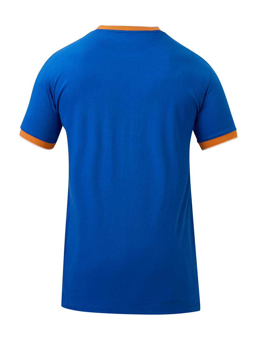 India ICC Champions Trophy 2025 Men Royal Blue and Orange Printed Half Sleeves Round Neck Cotton T-Shirt (7)