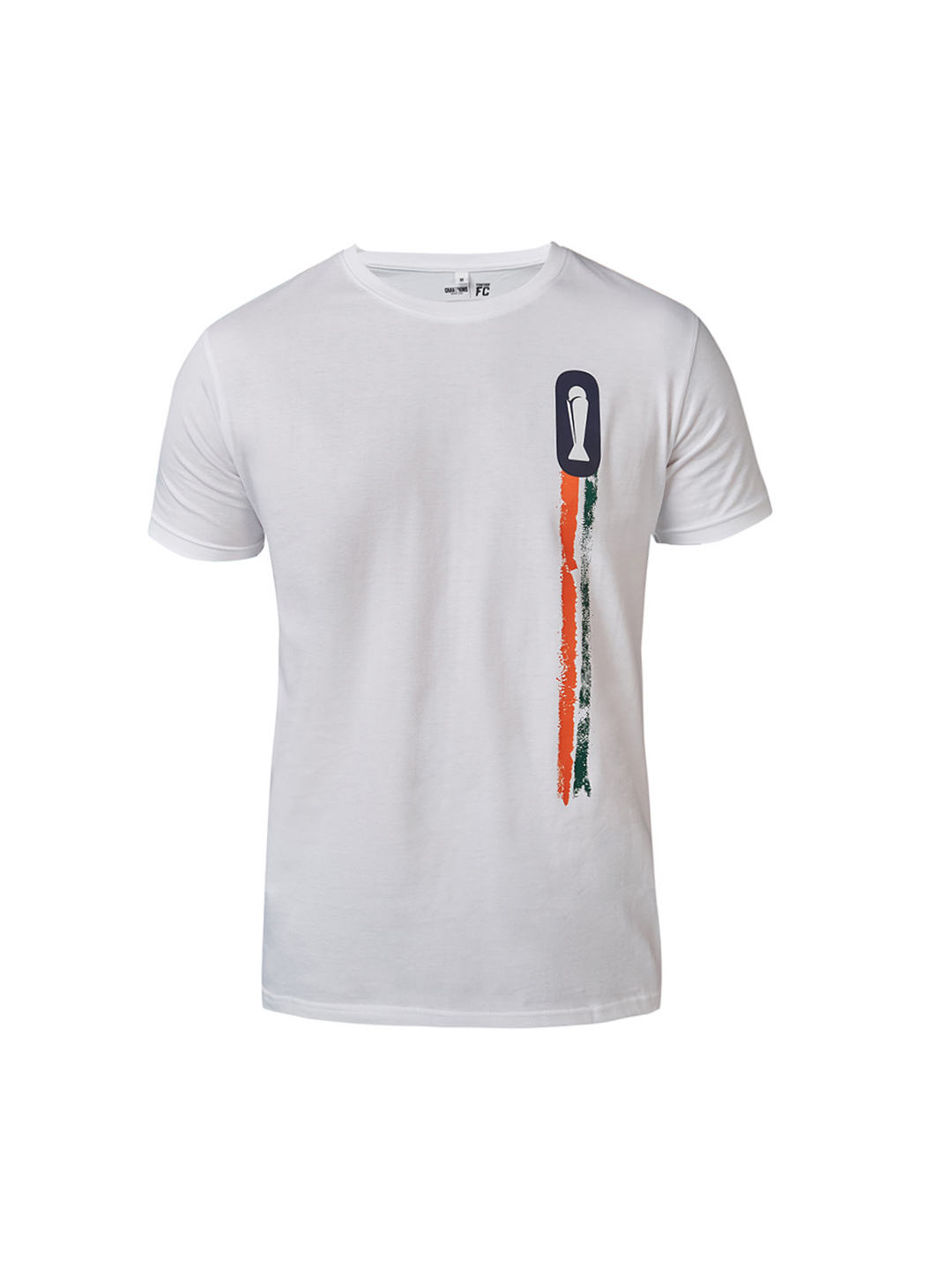 India ICC Champions Trophy 2025 Men White Logo Printed Half Sleeves Round Neck Cotton T-Shirt (7)