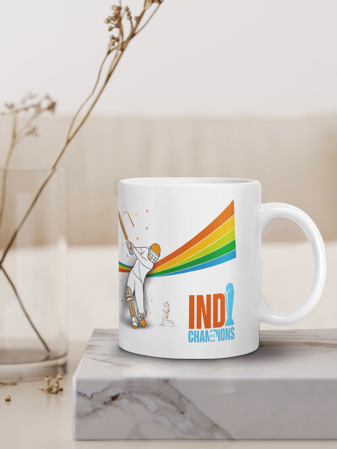 India ICC Champions Trophy 2025 - Ceramic Glossy Printed Mug, Microwave and Dishwasher Safe, Tea and Coffee Mug - 325 ml (7)