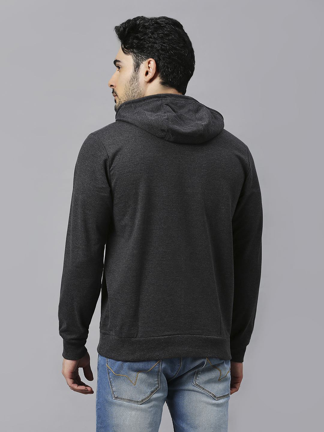 India ICC Men's T20 WC-24 Anthra Melange Graphic Printed Full Sleeves Hooded Sweatshirt (4)