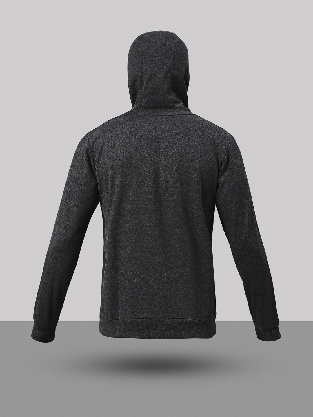 India ICC Men's T20 WC-24 Anthra Melange Graphic Printed Full Sleeves Hooded Sweatshirt (9)