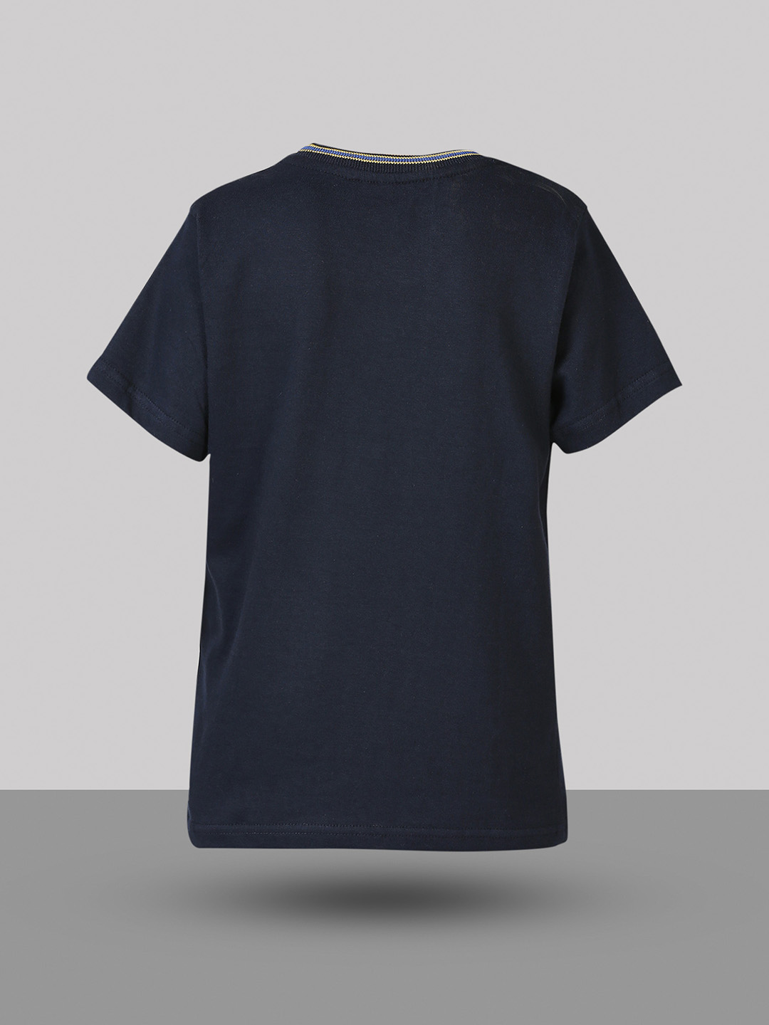 India ICC Men's T20 WC-24 Boys Navy Blue Typography Printed Half Sleeves Round Neck Cotton T-Shirt (14)