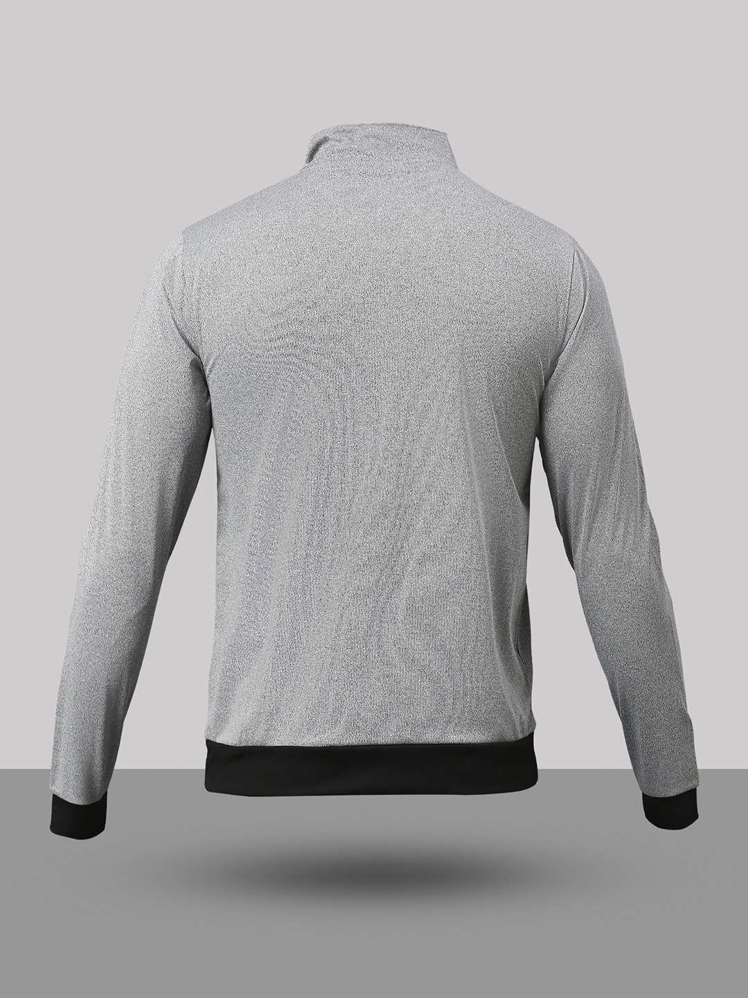 India ICC Men's T20 WC-24 Grey and Black Full Sleeves Stand Collar Polyester Jacket (10)