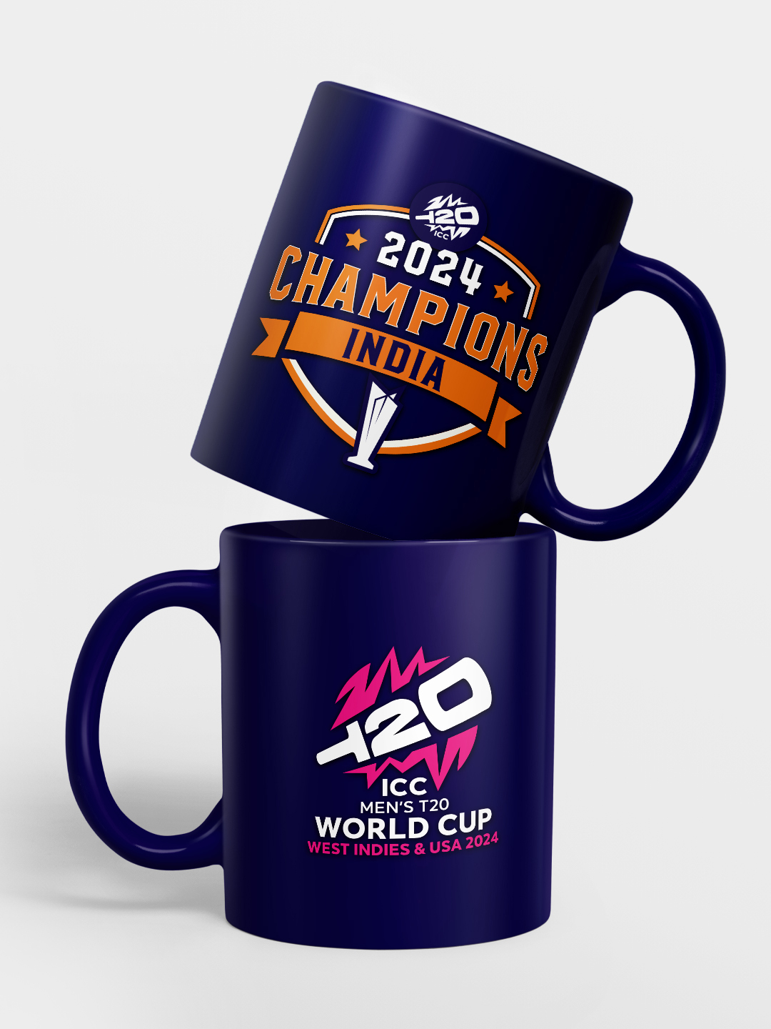 India ICC Men's T20 WC-24 India Champions Blue Ceramic Mug 350 ML (Pack of 1) (1)