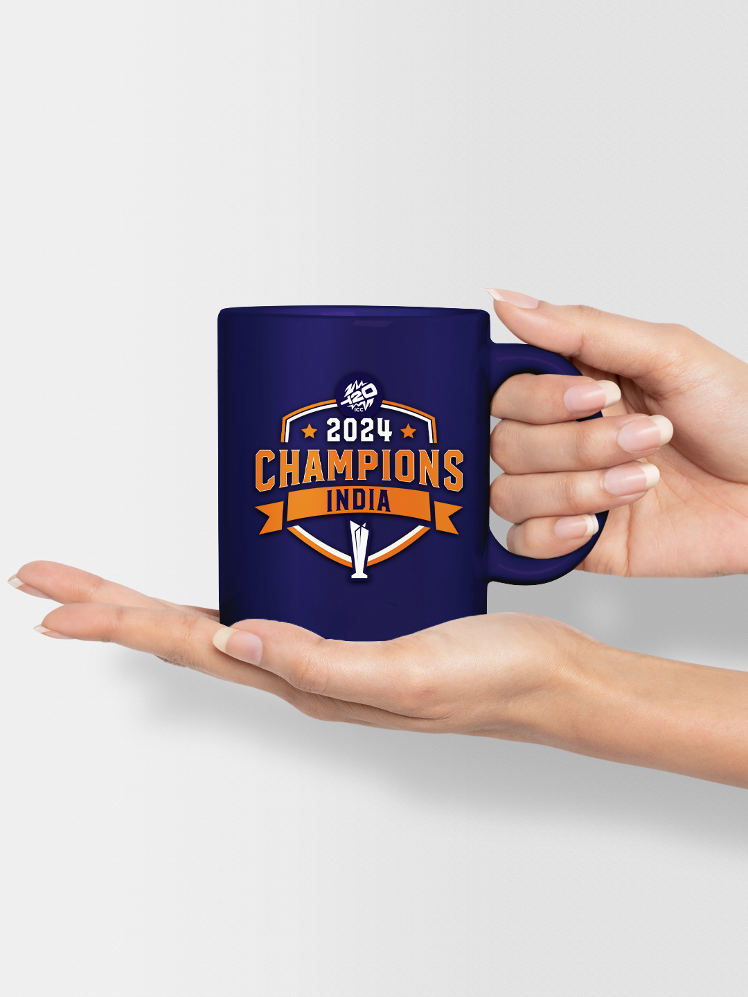 India ICC Men's T20 WC-24 India Champions Blue Ceramic Mug 350 ML (Pack of 1) (2)