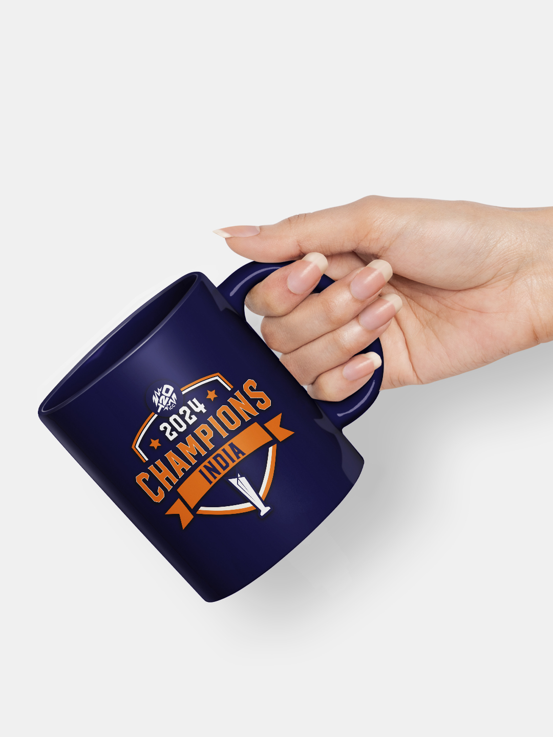 India ICC Men's T20 WC-24 India Champions Blue Ceramic Mug 350 ML (Pack of 1) (4)