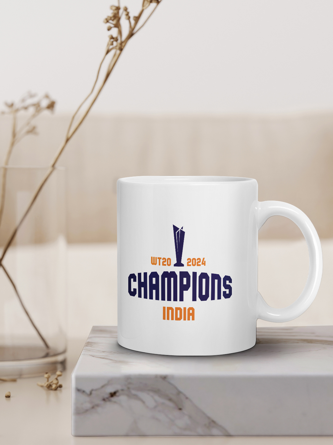 India ICC Men's T20 WC-24 India Champions White Ceramic Mug 350 ML (Pack of 1) (7)