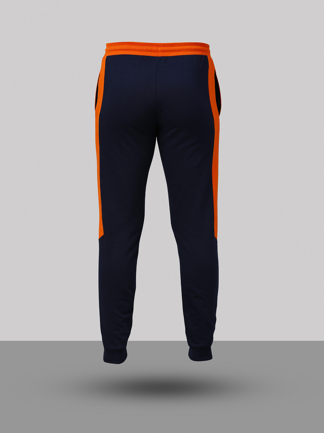 India ICC Men's T20 WC-24 Navy Blue and Colourblocked Mid-Rise Slim Fit Training Joggers (10)