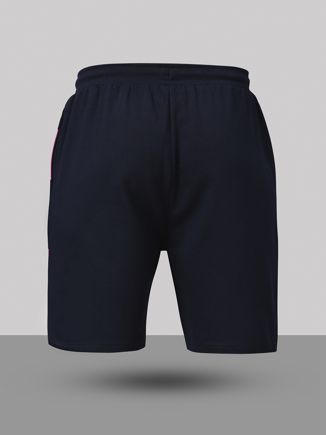 India ICC Men's T20 WC-24 Navy Blue Graphic Printed Mid-Rise Regular Fit Sports Shorts (10)