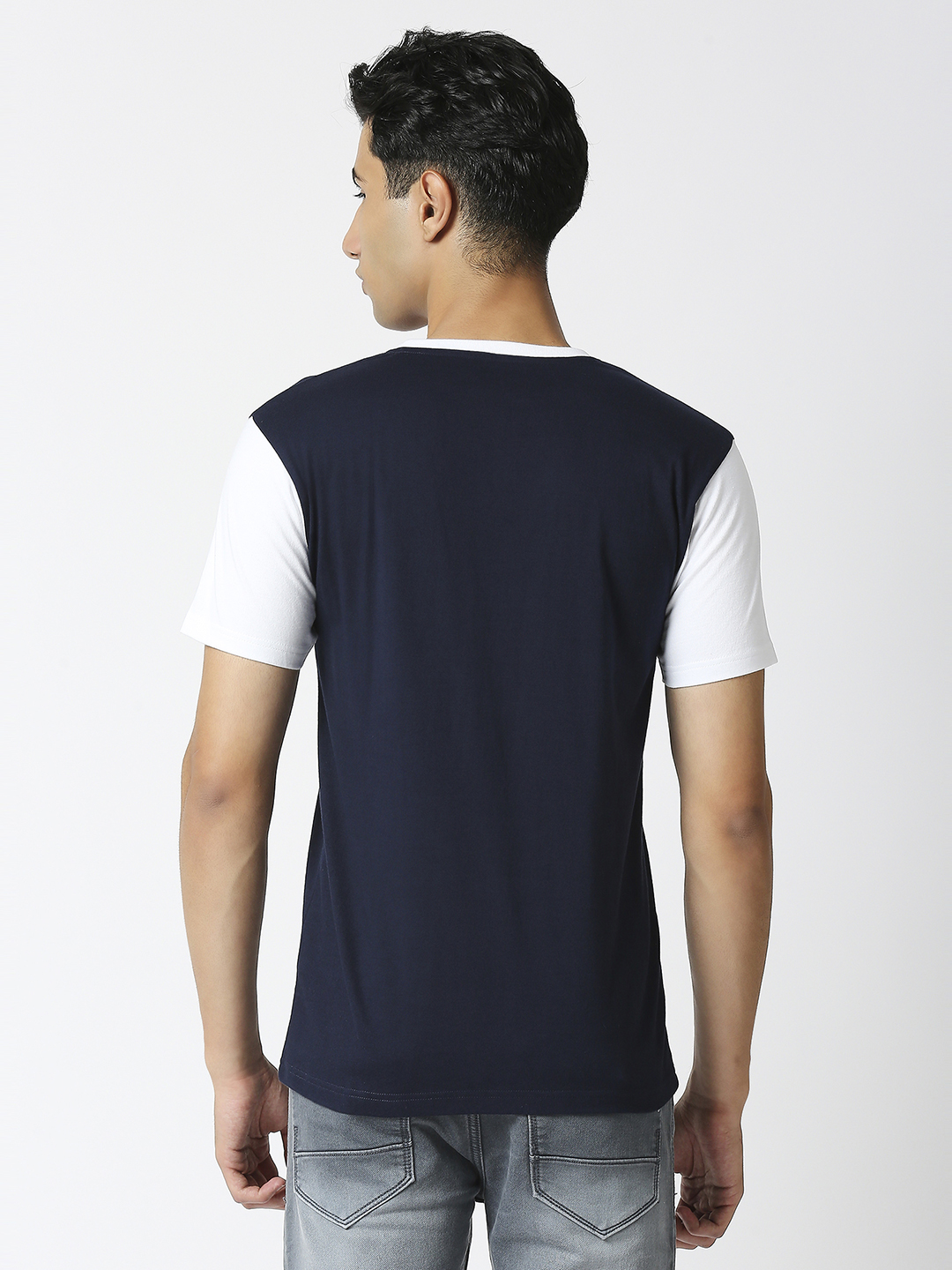 India ICC Men's T20 WC-24 Navy Blue Typography Printed Half Sleeves Round Neck Cotton T-Shirt (5)