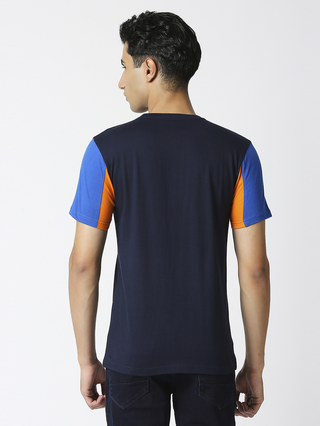 India ICC Men's T20 WC-24 Navy Blue Typography Printed Half Sleeves Round Neck Cotton T-Shirt (4)