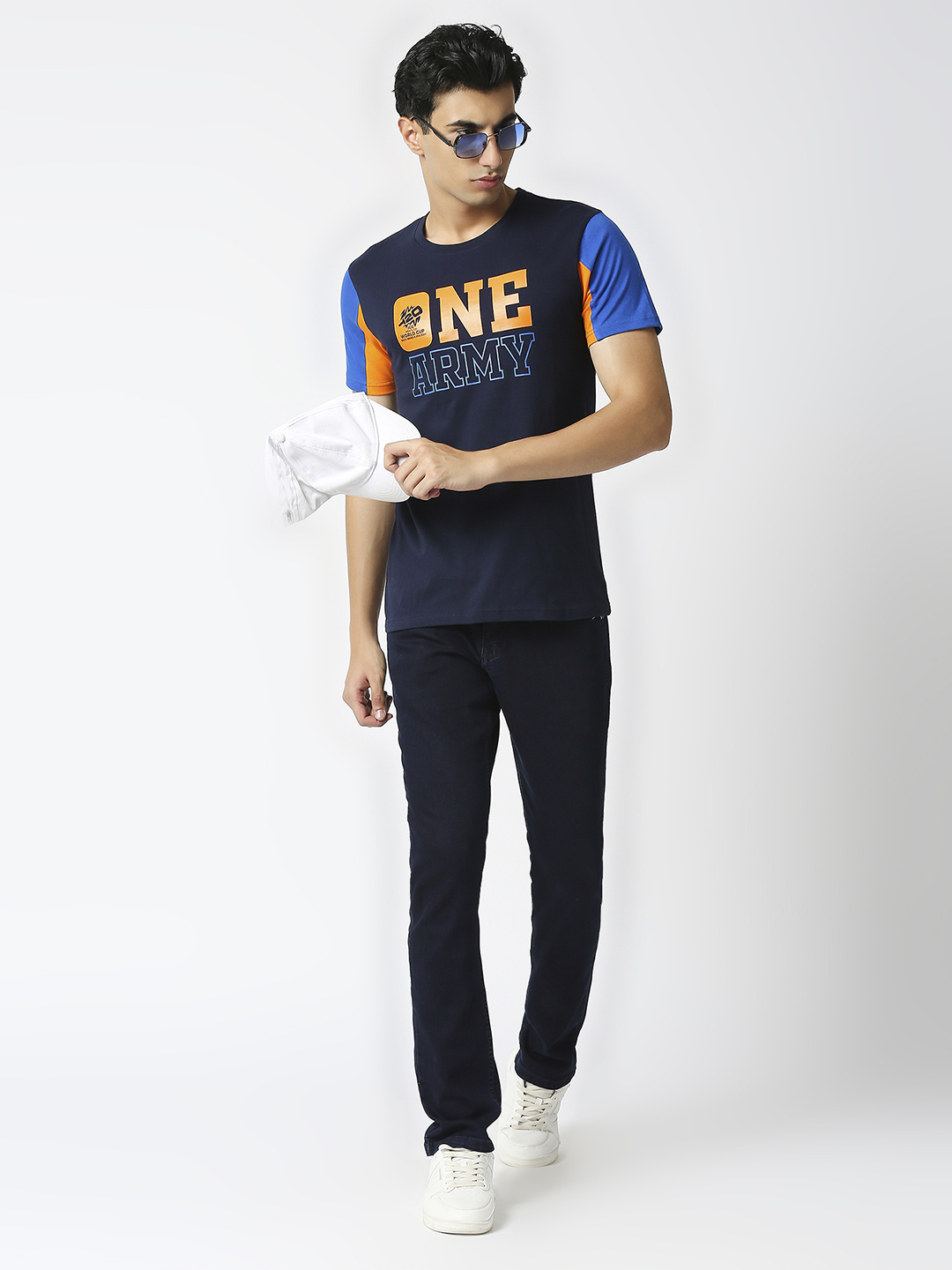 India ICC Men's T20 WC-24 Navy Blue Typography Printed Half Sleeves Round Neck Cotton T-Shirt (6)
