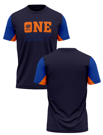 India ICC Men's T20 WC-24 Navy Blue Typography Printed Half Sleeves Round Neck Cotton T-Shirt - Customised (3)