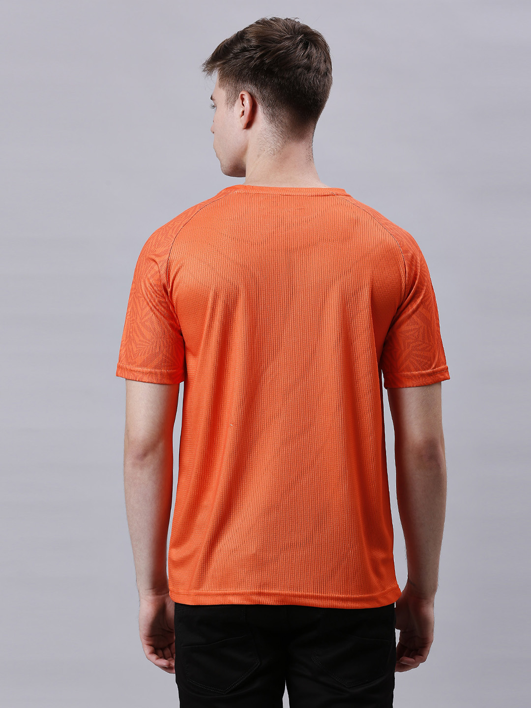India ICC Men's T20 WC-24 Orange Graphic Printed Half Sleeves Round Neck Polyester T-Shirt (4)