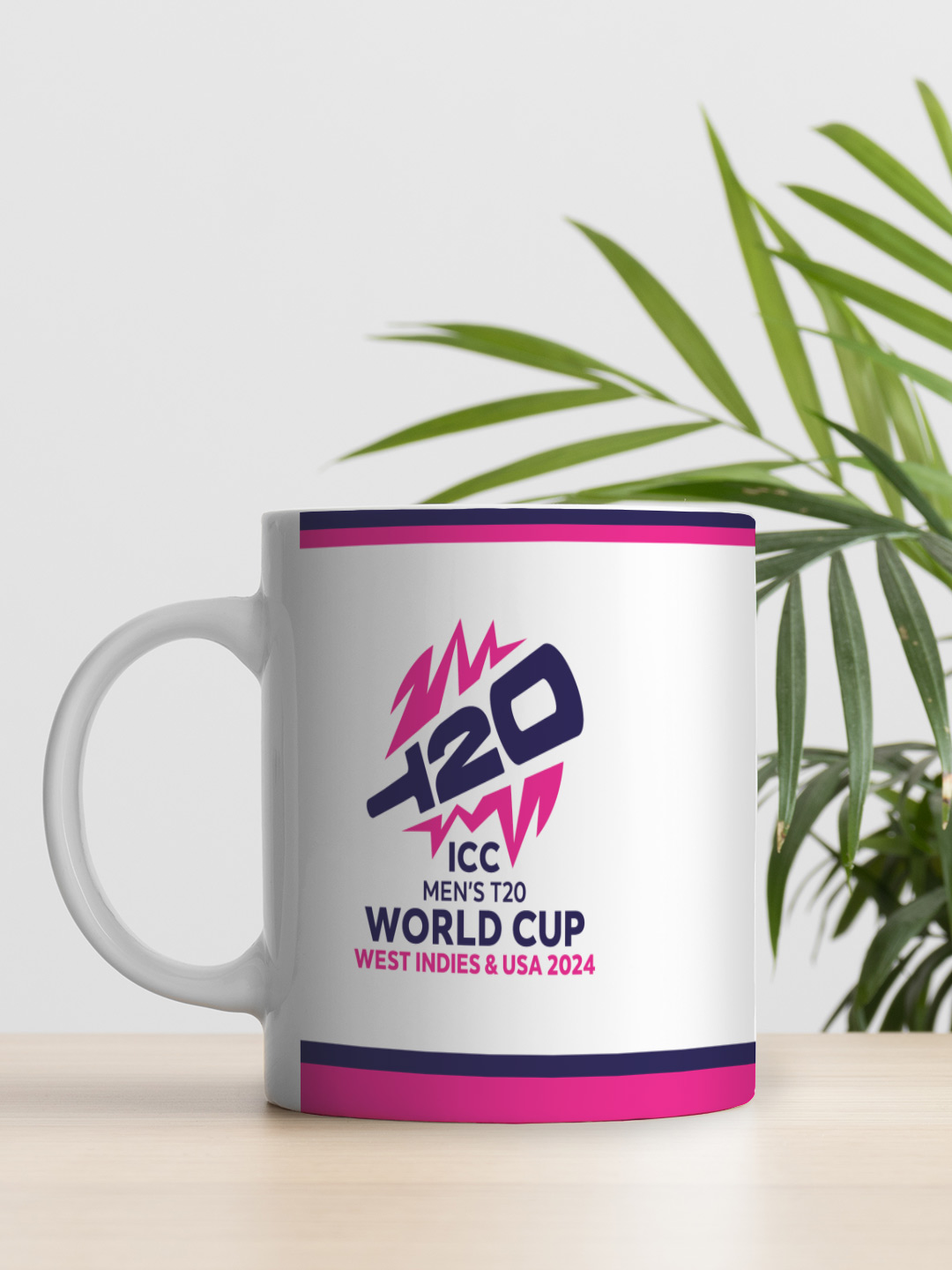 India ICC Men's T20 WC-24 Team India White and Pink Printed Ceramic Mug 325 ML (4)