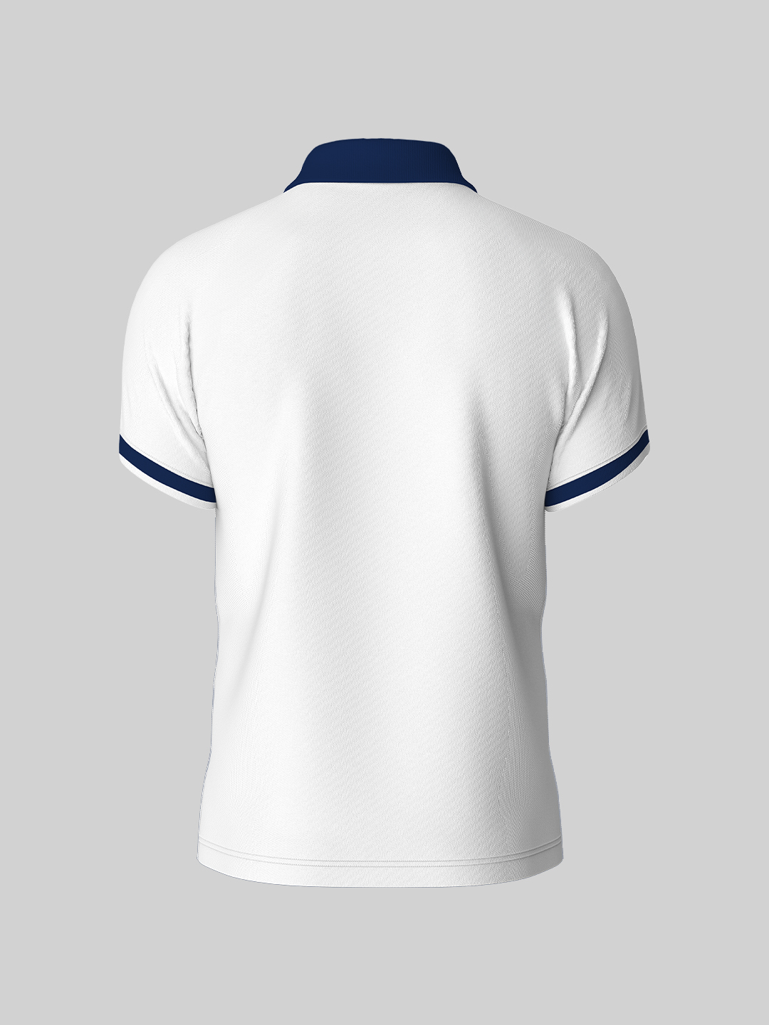 India ICC Men's T20 WC-24 White and Navy Logo Printed Half Sleeves Polo Collar Cotton T-Shirt (2)