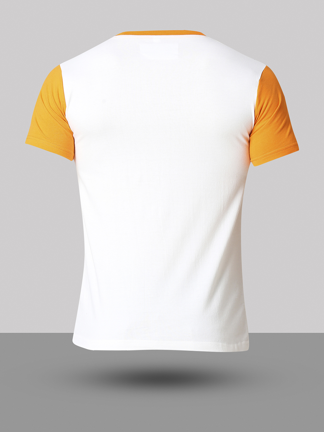 India ICC Men's T20 WC-24 White and Orange Half Sleeves Round Neck Cotton T-Shirt (8)