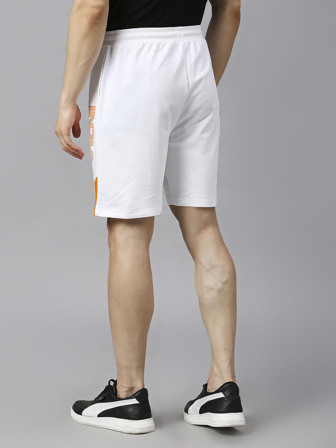 India ICC Men's T20 WC-24 White Logo Printed Mid-Rise Active Sports Shorts (6)