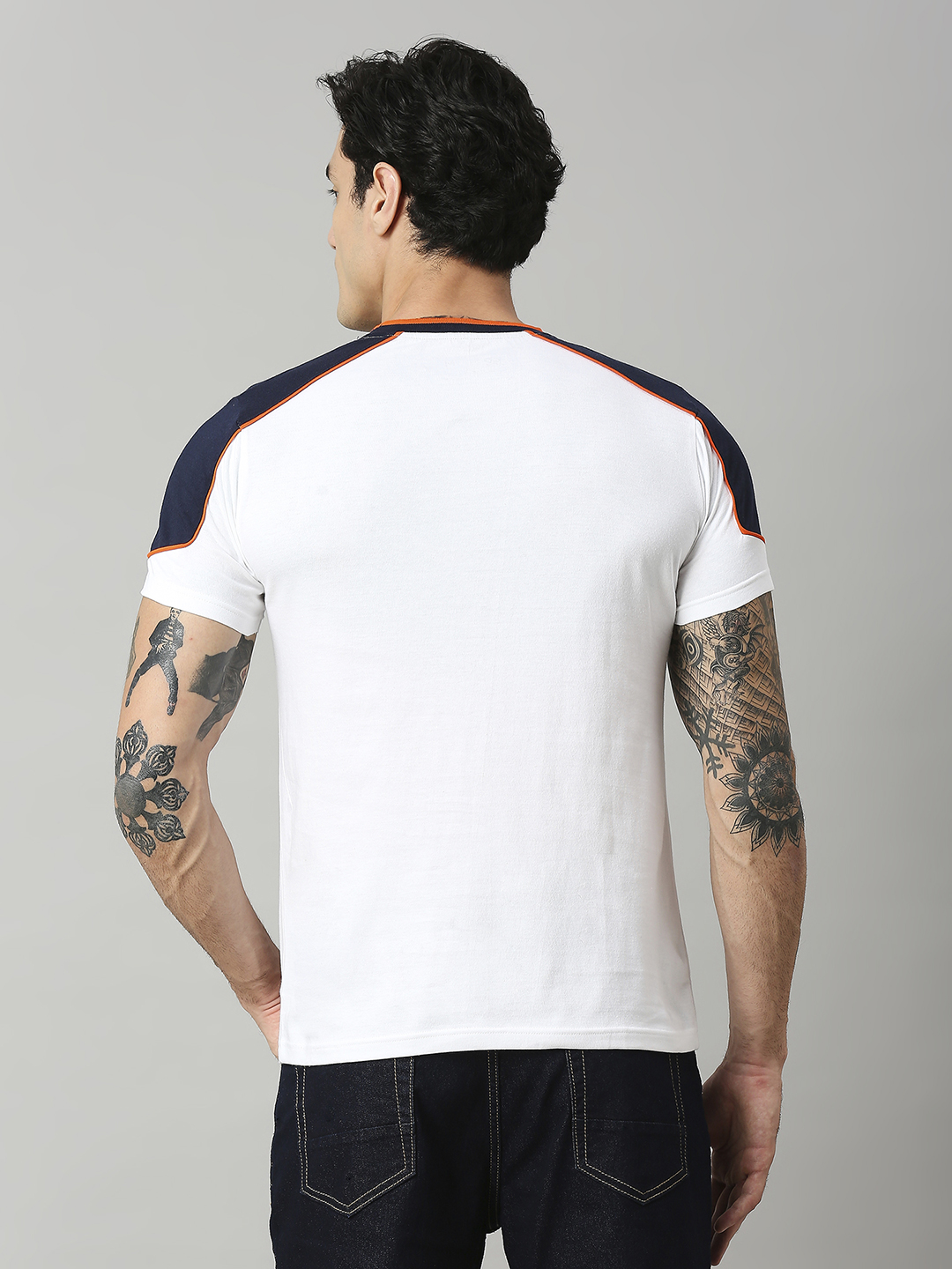 India ICC Men's T20 WC-24 White Typography Half Sleeves Round Neck Cotton T-Shirt (5)