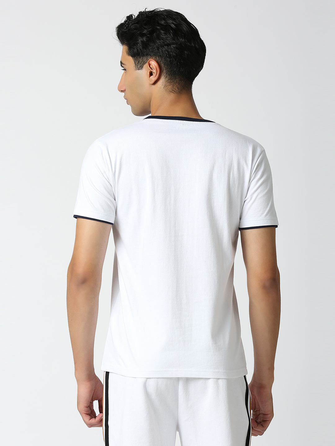India ICC Men's T20 WC-24 White Typography Printed Half Sleeves Round Neck Tri-Color Cotton T-Shirt (5)
