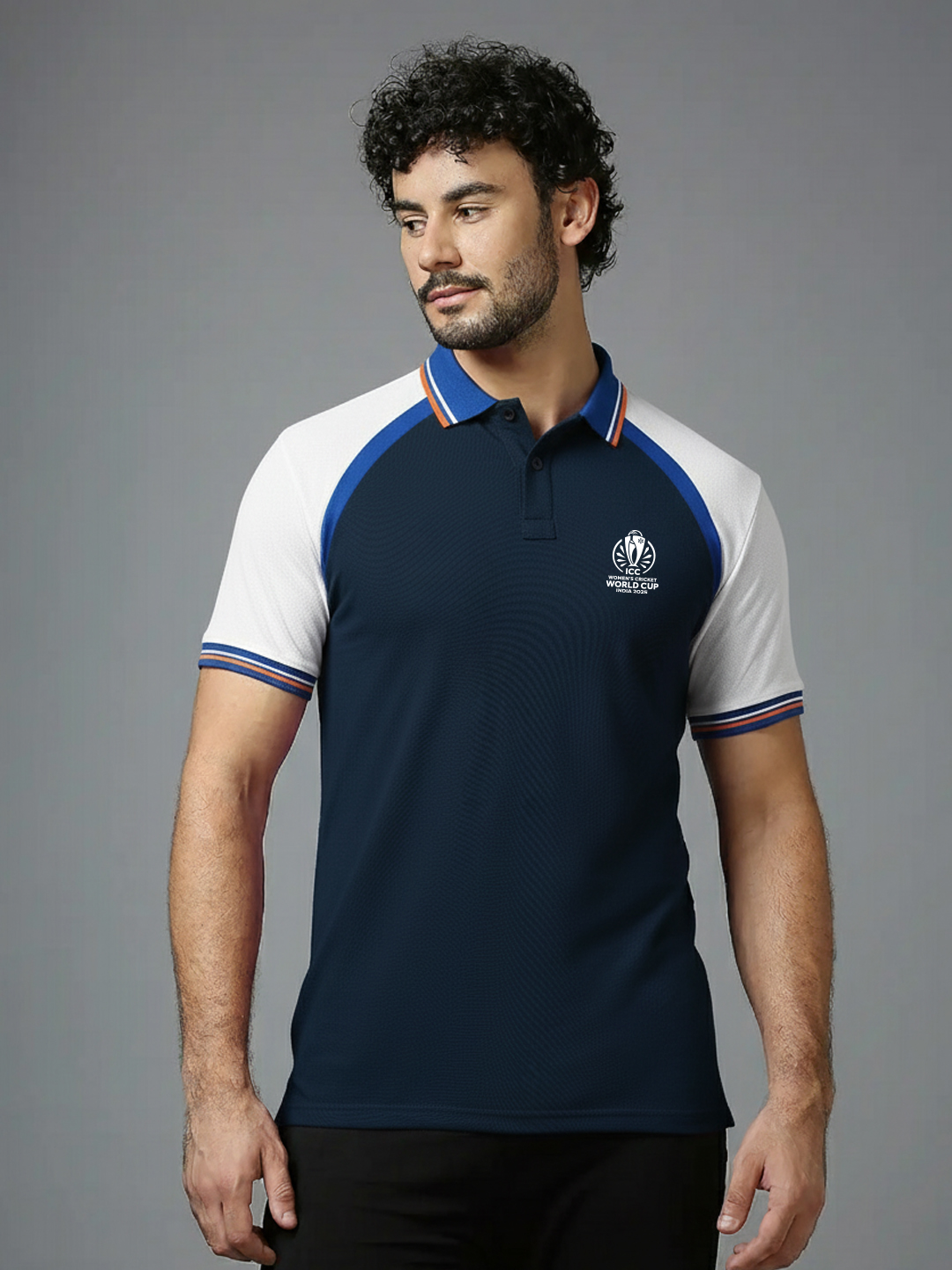 ICC Women's Cricket World Cup 2025 Unisex Colourblocked Polo Collar T-Shirt