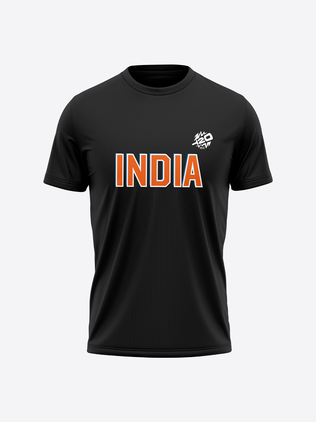 ICC Women's T20 WC-24 Black Typography Printed Cotton T-Shirt