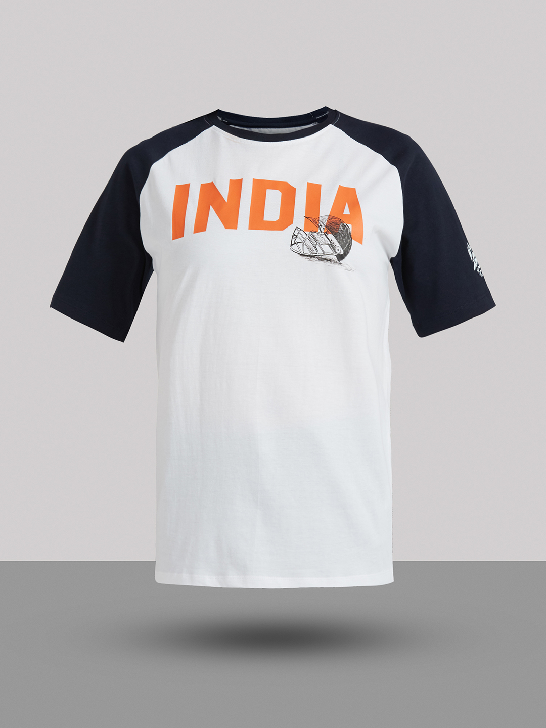 India ICC Women's T20 WC-24 White and Navy Blue Typography Printed Cotton T-Shirt (9)