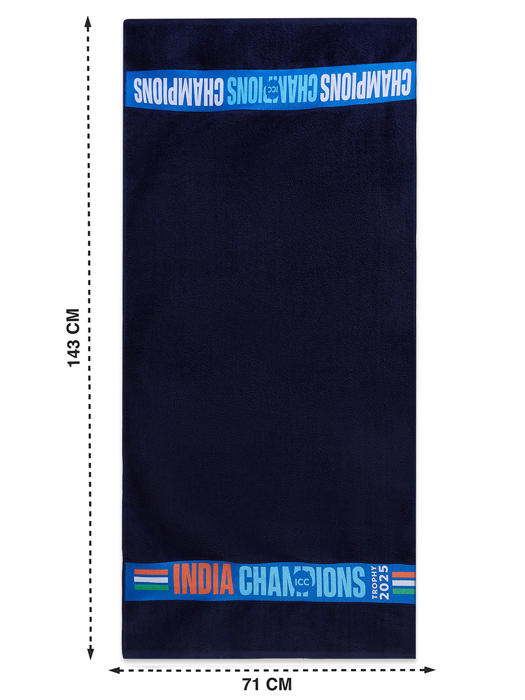 India ICC Champions Trophy 2025 - Printed Bath Towel, Premium 100% Cotton Terry Towels, Extra Soft Feel, Super Absorbent (3)
