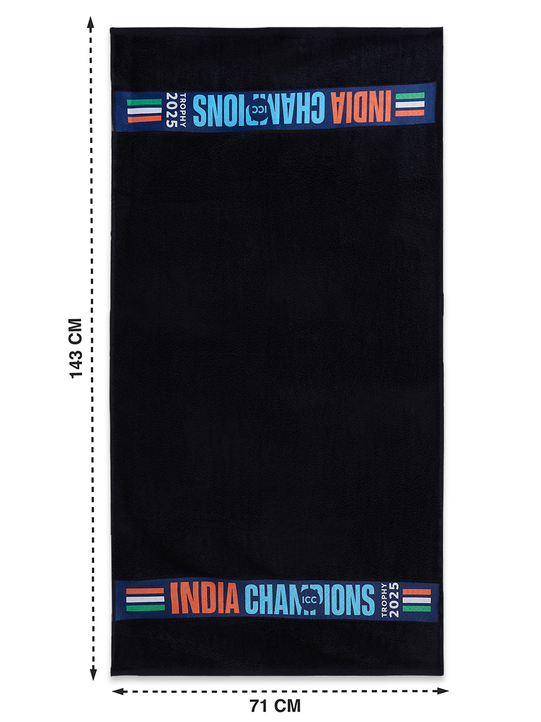India ICC Champions Trophy 2025 - Printed Bath Towel, Premium 100% Cotton Terry Towels, Extra Soft Feel, Super Absorbent (3)