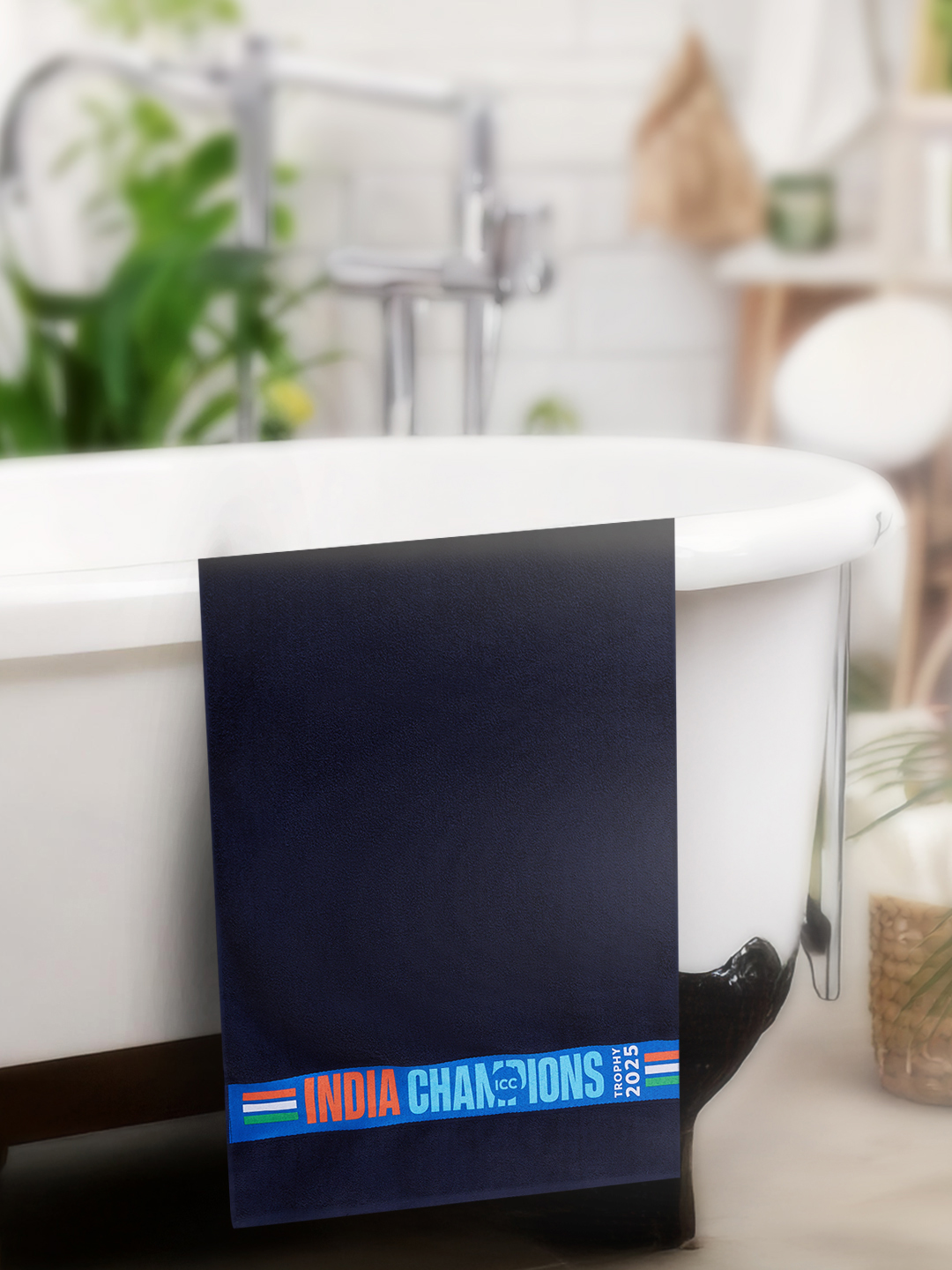 India ICC Champions Trophy 2025 - Printed Bath Towel, Premium 100% Cotton Terry Towels, Extra Soft Feel, Super Absorbent (4)