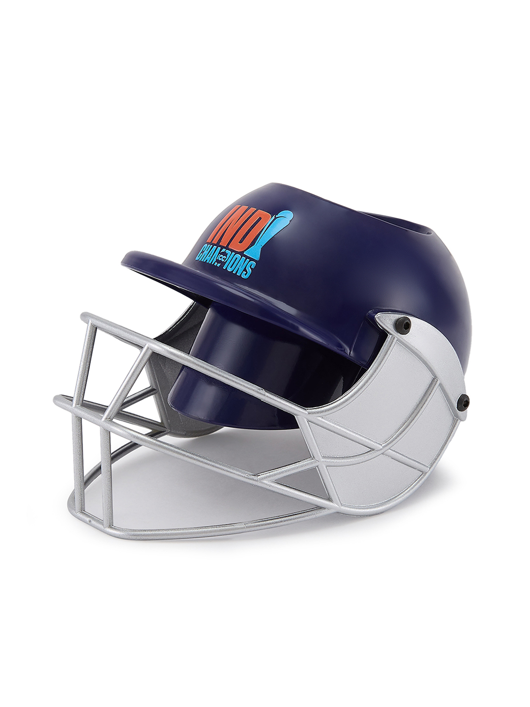 India ICC Champions Trophy 2025 - Helmet Shaped Logo Printed Pen and Pencil Stand, Pen Holder For Office and Home - Blue (6)