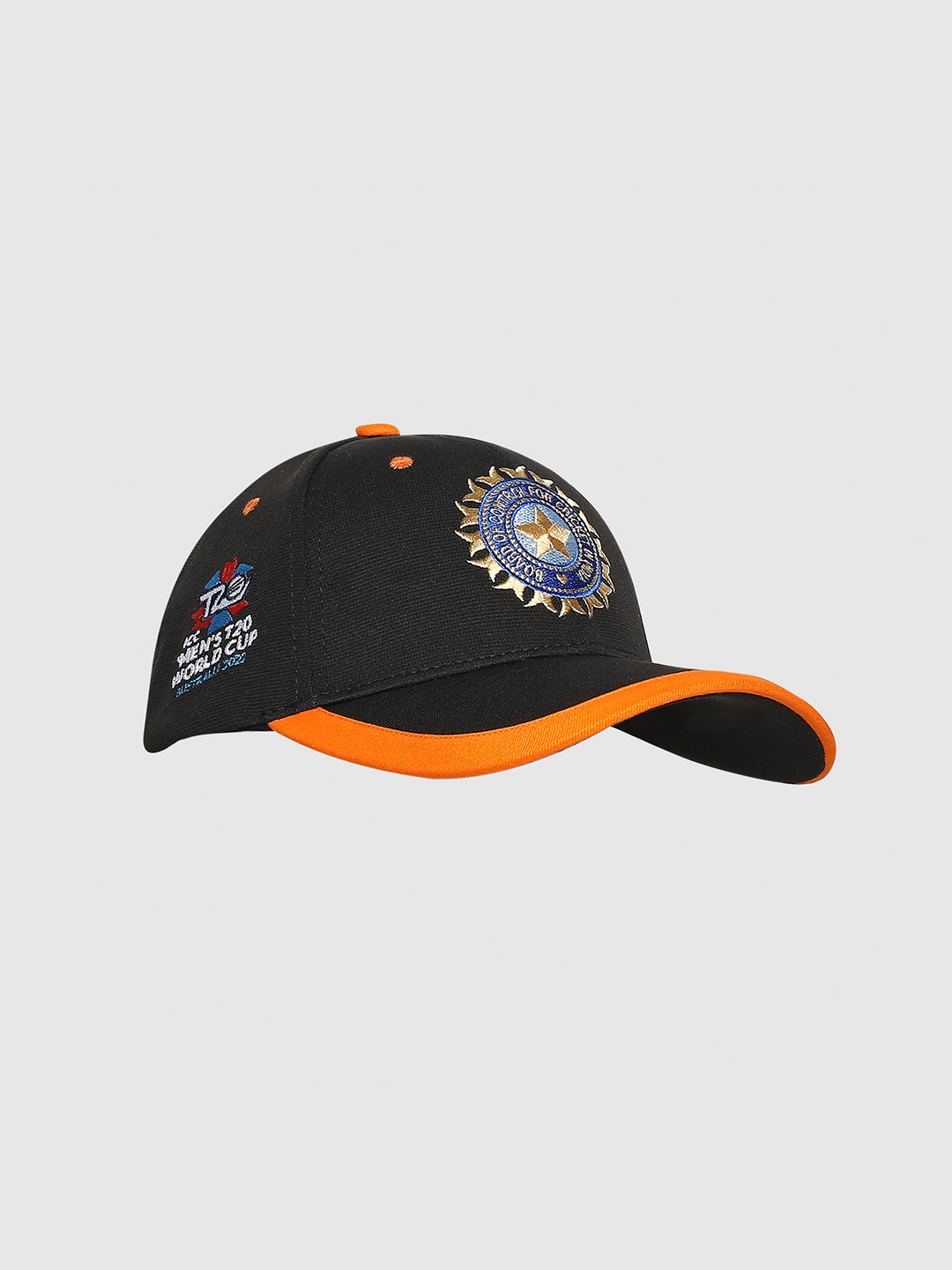 India Men Black Printed Cricket Cap (1)