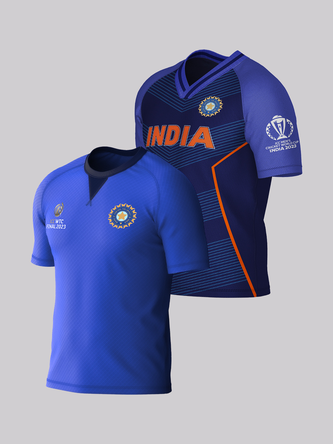 India Men Navy Blue Graphic Printed Half Sleeves T-Shirt - Pack of 2