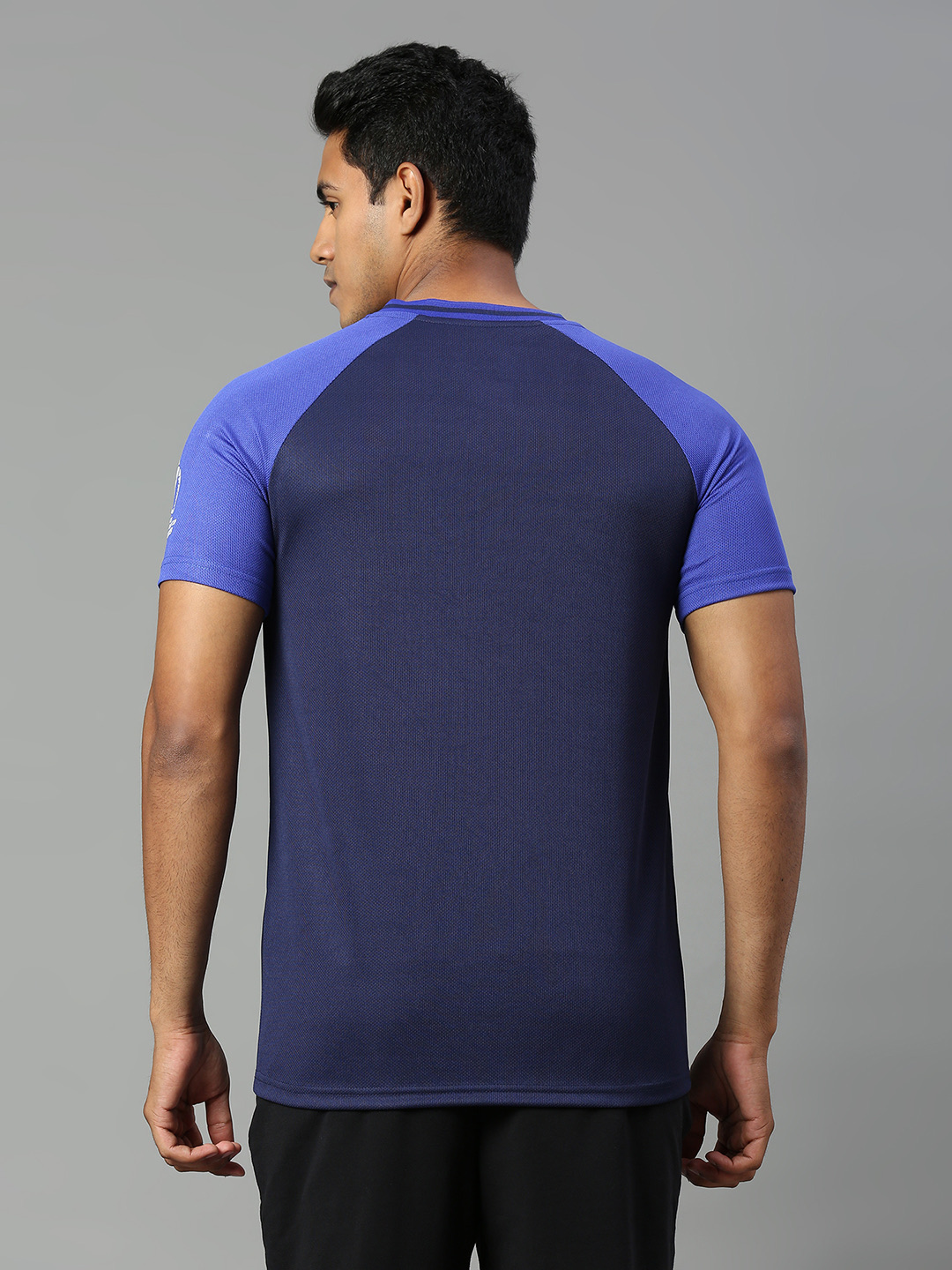 India Men Navy Blue Graphic Printed Half Sleeves T-Shirt - Pack of 2 (7)