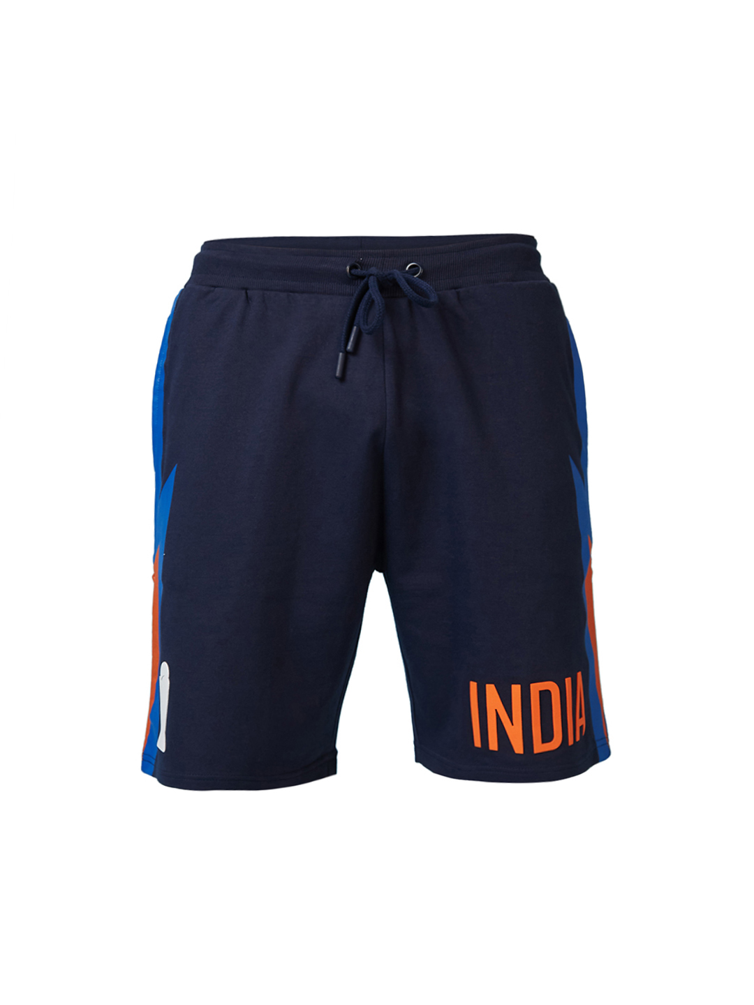 India ICC Champions Trophy 2025 Men Navy Blue Printed Mid-Rise Regular Fit Running Shorts (6)