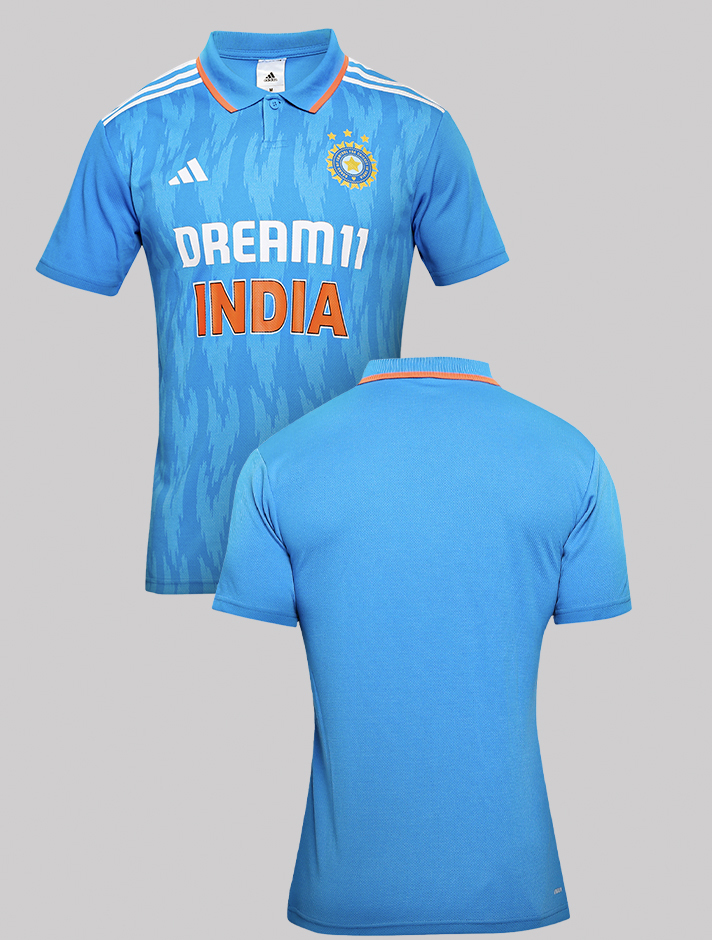 Buy Official ICC CWC 23 Men India Cricket ODI Fan Printed Half Sleeves Polo Collar Customised Jersey From Fancode Shop